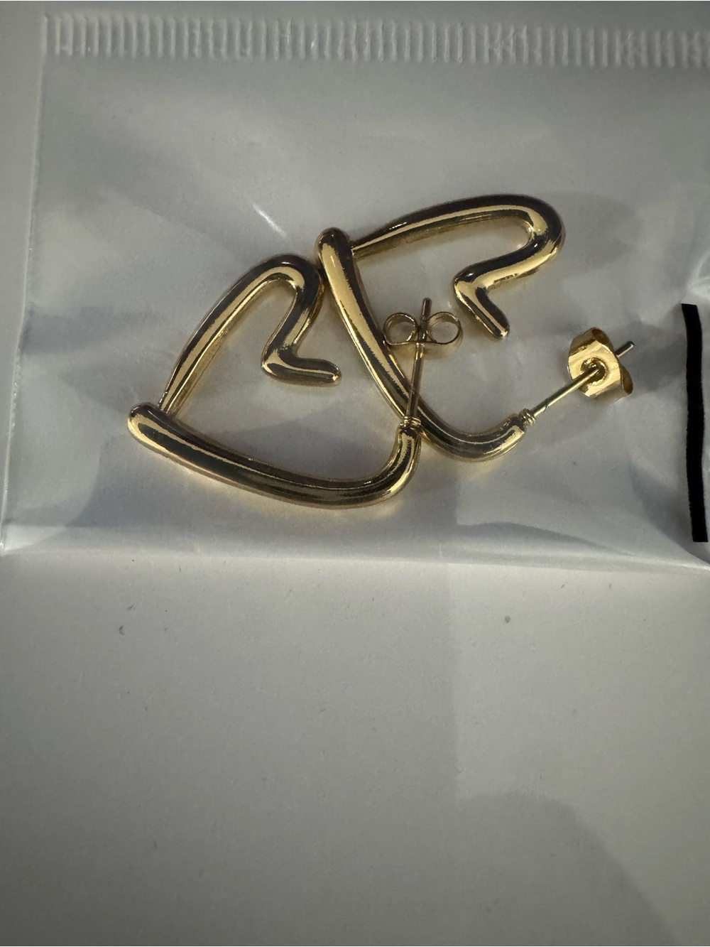 Gold Tone Sculptural Hoop Earrings - Women Jewelry